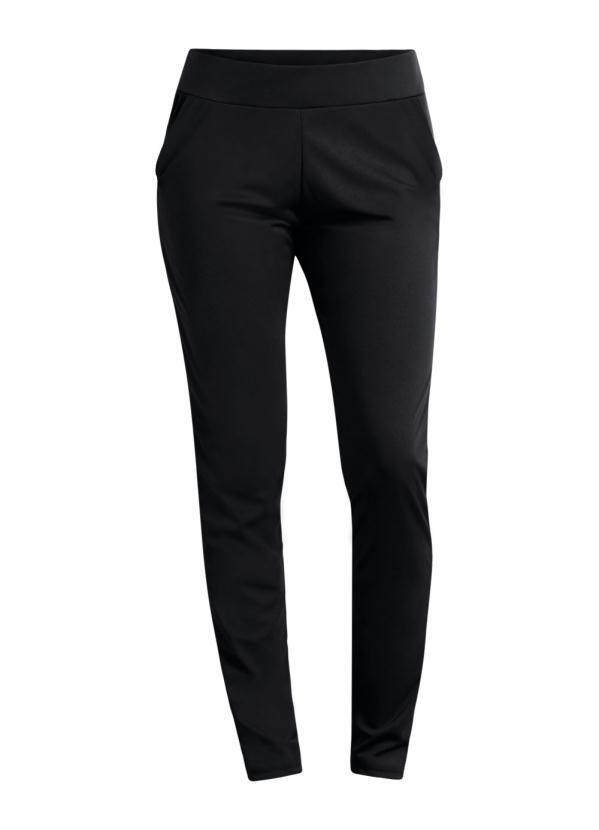 Moda Pop - Calça Reta e Bolsos Frontais Preta 6