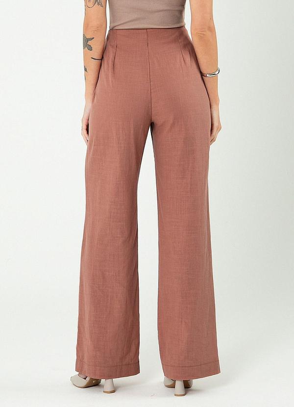 Cativa - Calça Reta em Algodão Marrom 2