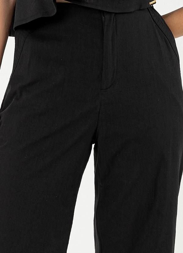 Cativa - Calça Reta em Algodão Preto 4