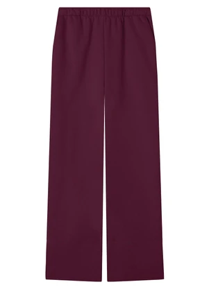 Malwee - Calça Reta em Moletom com Bolso Bordô - MALWEE