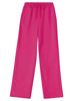Malwee - Calça Reta em Moletom Fúcsia - MALWEE