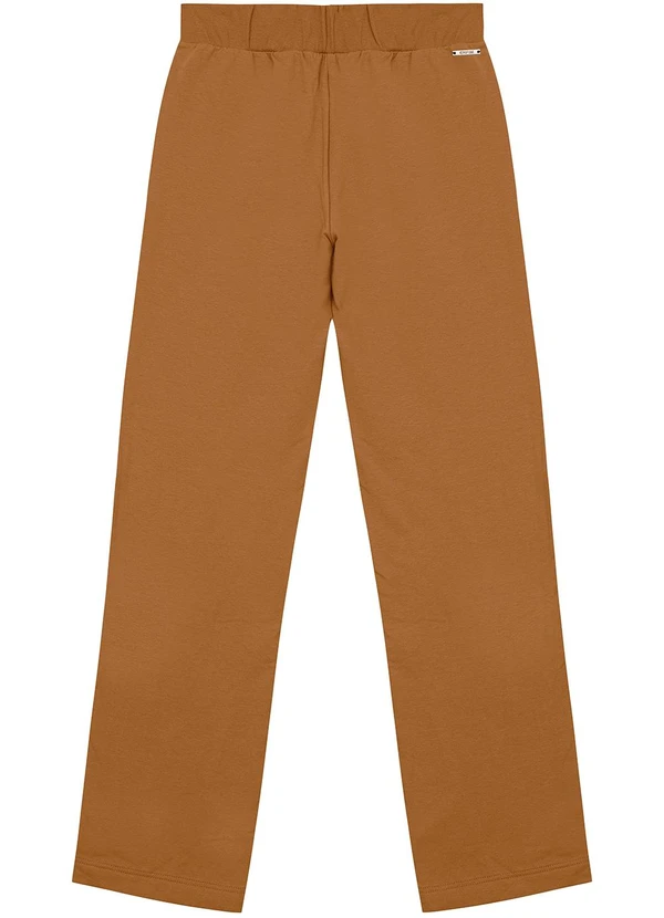Enfim - Calça Reta em Moletom Marrom 2