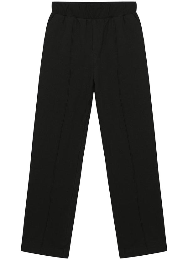 Enfim - Calça Reta em Moletom Preto