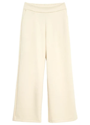 Malwee - Calça Reta em Suedine Premium Off White - MALWEE