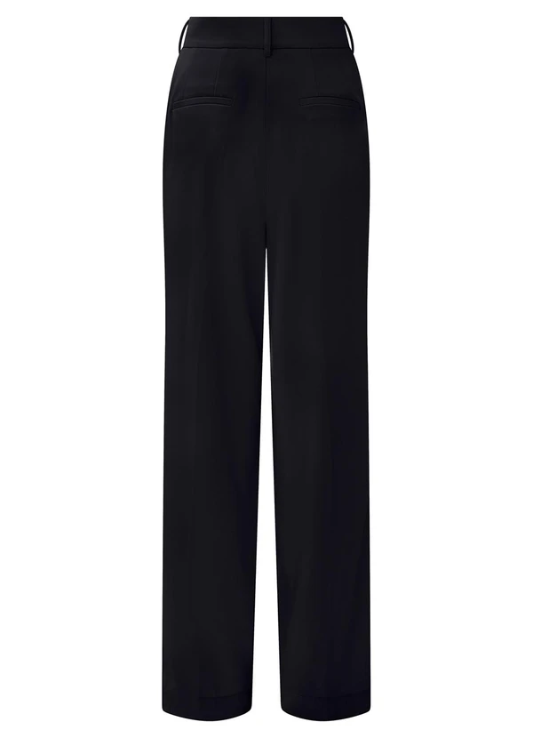 Lunender - Calça Reta em Tecido de Alfaiataria Preto 2