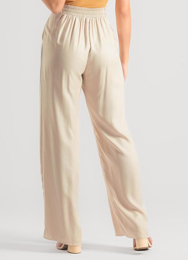 Cativa - Calça Reta em Viscose Bege 2