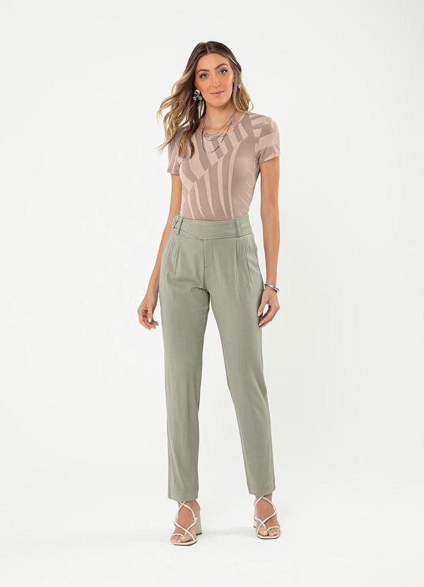 Cativa - Calça Reta em Viscose Verde