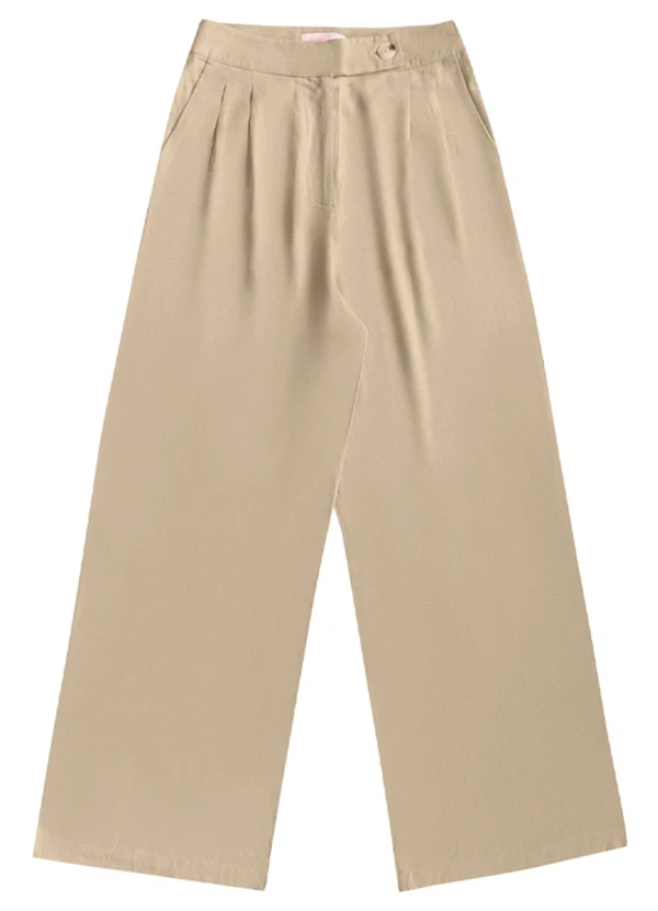Angel - Calça Reta Linho Bege