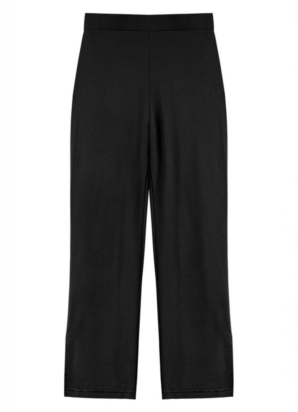 Rezzato - Calça Reta Lisa Adulto Feminino Preto