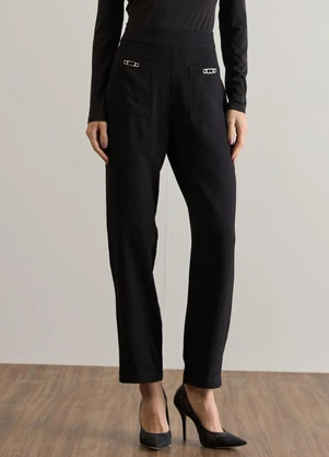 Carlota Costa - Calça Reta Preto - CARLOTA COSTA