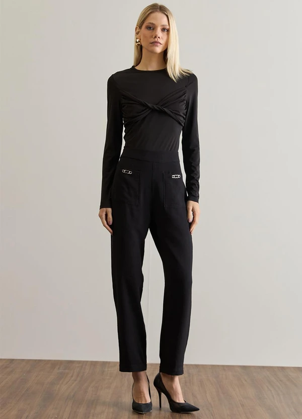 Carlota Costa - Calça Reta Preto 2