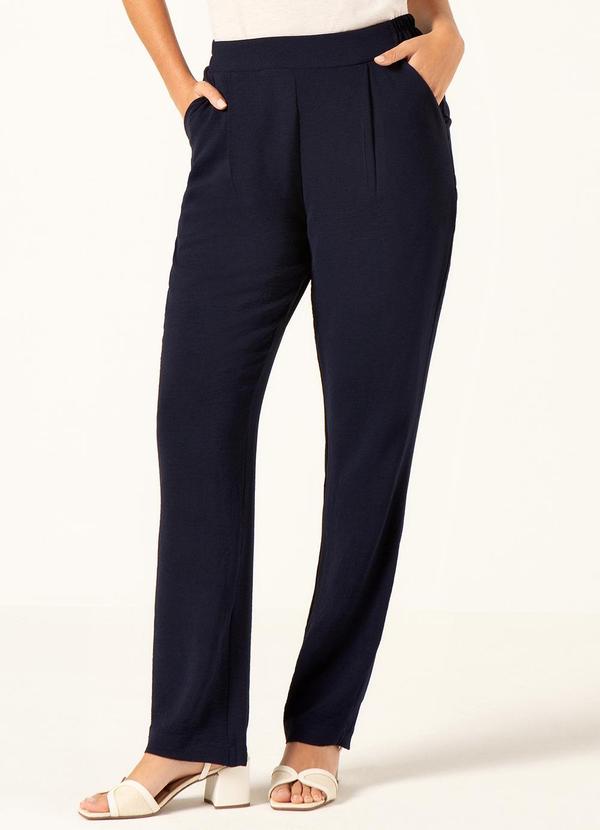 Principessa - Calça Reta Regular em Air Flow Isis Marinho