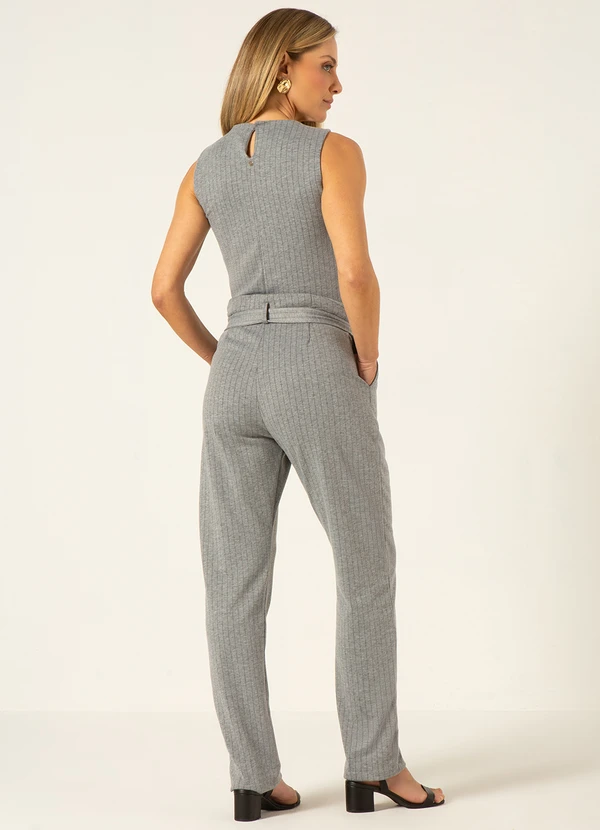 Principessa - Calça Reta Regular em Malha Mescla Flay 4