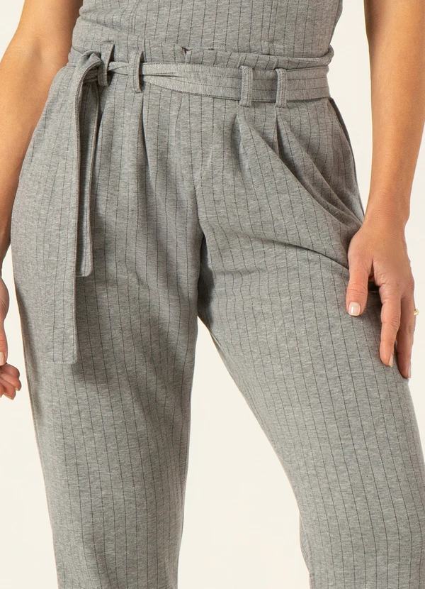 Principessa - Calça Reta Regular em Malha Mescla Flay 5