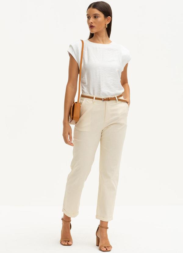 Principessa - Calça Reta Slim de Alfaiataria Callie Amarelo 5