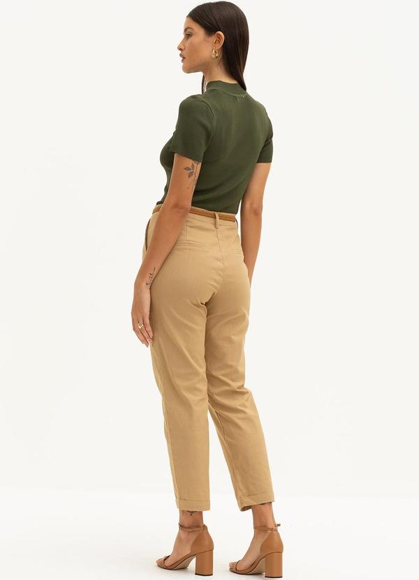 Principessa - Calça Reta Slim de Alfaiataria Callie Marrom 4