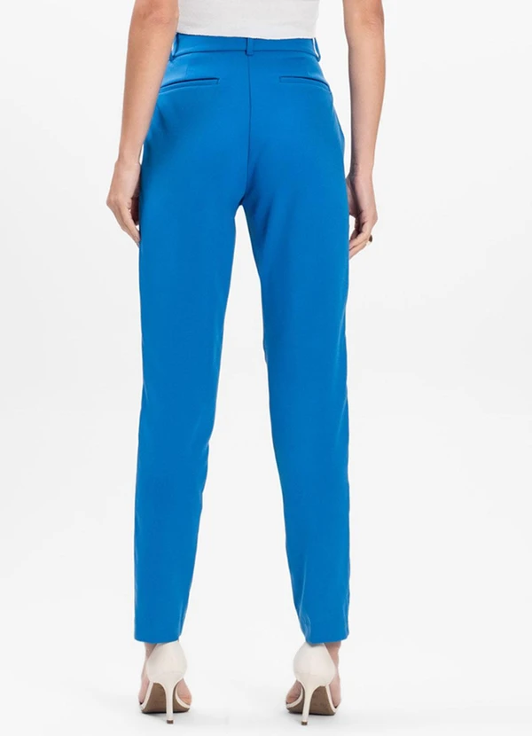 Rovitex - Calça Reta Social em Alfaiataria Aishty Azul 2