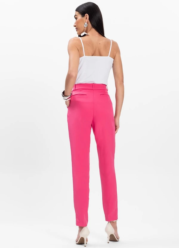 Rovitex - Calça Reta Social em Alfaiataria Aishty Rosa 4