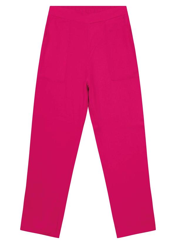 Malwee - Calça Rosa Escuro Reta Feminina em Viscolinho