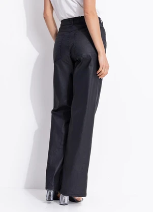 Colcci - Calça Sarja Juliette Stretch Resinada Preto - COLCCI
