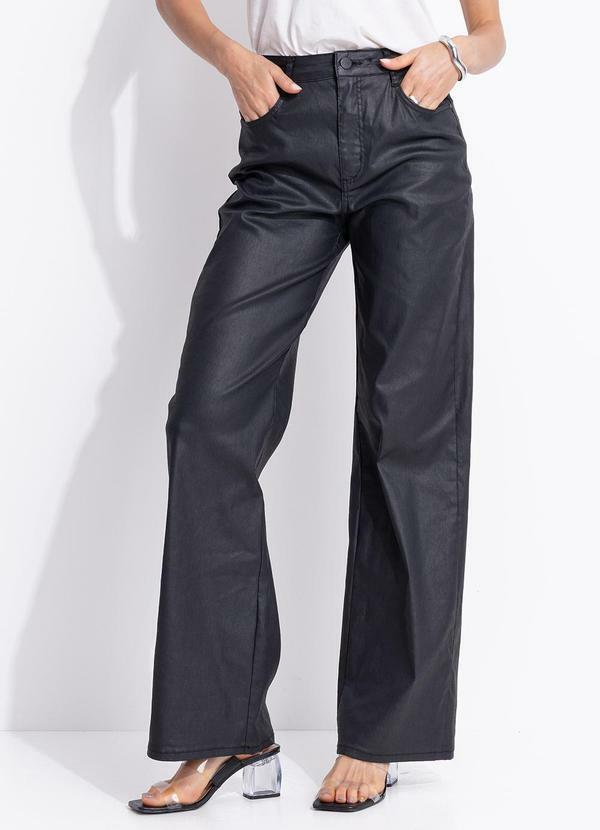Colcci - Calça Sarja Juliette Stretch Resinada Preto