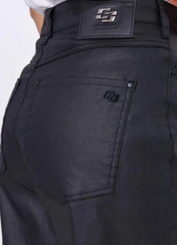 Colcci - Calça Sarja Juliette Stretch Resinada Preto 6