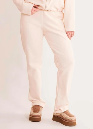 Sofie - Calça Soft em Moletom Felpado Branco - SOFIE