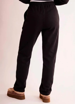 Sofie - Calça Soft em Moletom Felpado Preto - SOFIE