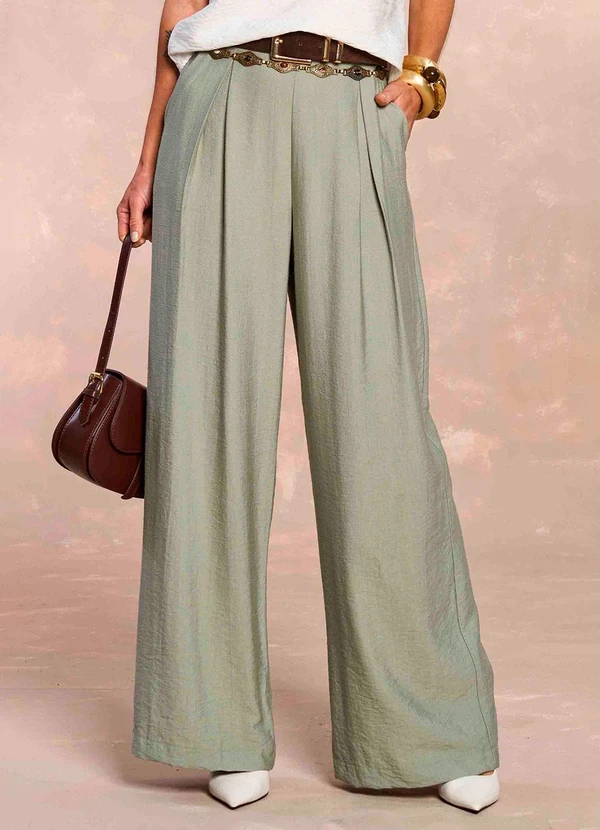 Doce Trama - Calça Soft Garden em Viscoflow Verde