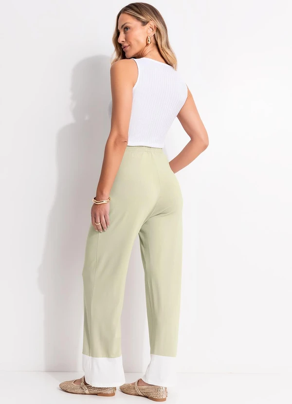 Quintess - Calça Verde Claro em Malha de Viscose 11