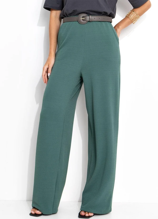 Bimini - Calça Verde em Malha Anarruga