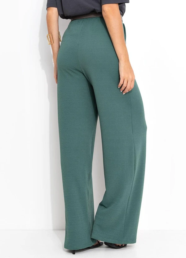 Bimini - Calça Verde em Malha Anarruga 2