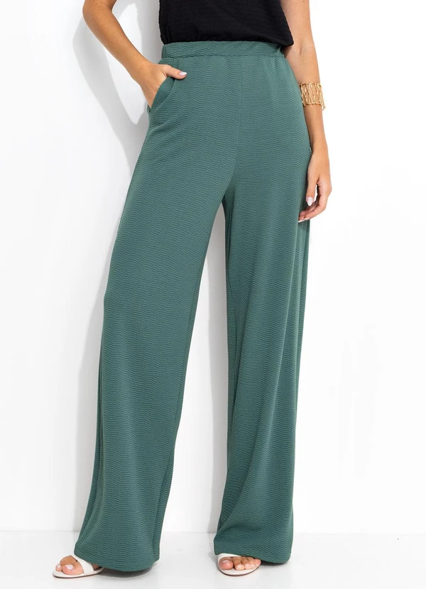 Bimini - Calça Verde em Malha Anarruga 3