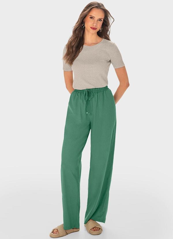 Malwee - Calça Verde Feminina Reta em Viscolinho 2