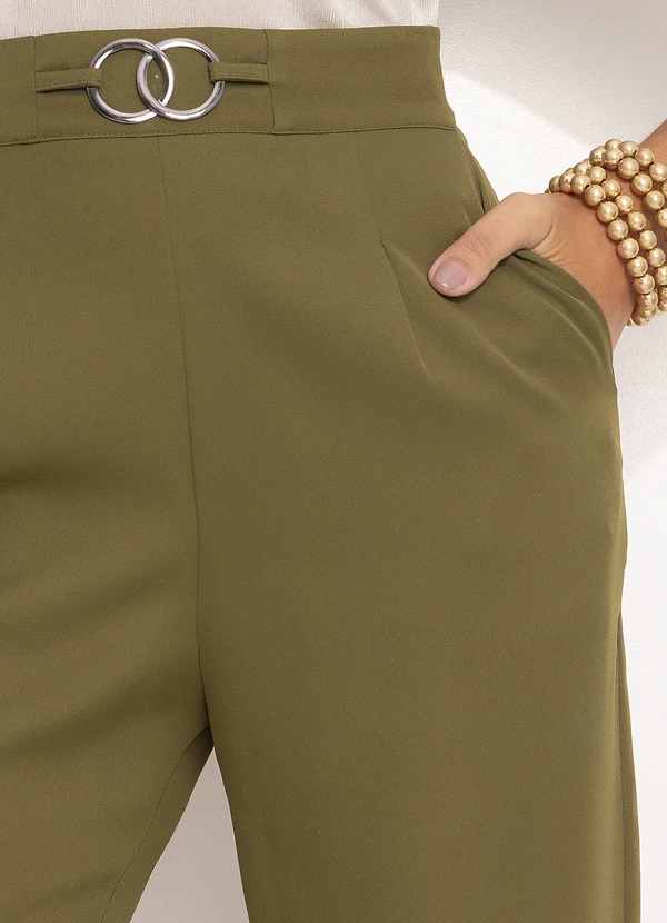 Quintess - Calça Verde Oliva em Alfaiataria 9