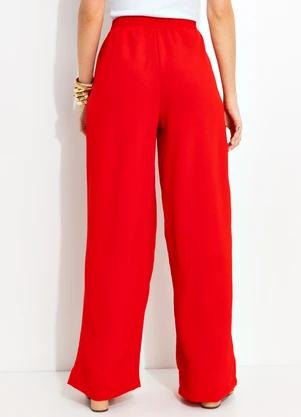 Bimini - Calça Vermelho em Crepe Plano - BIMINI