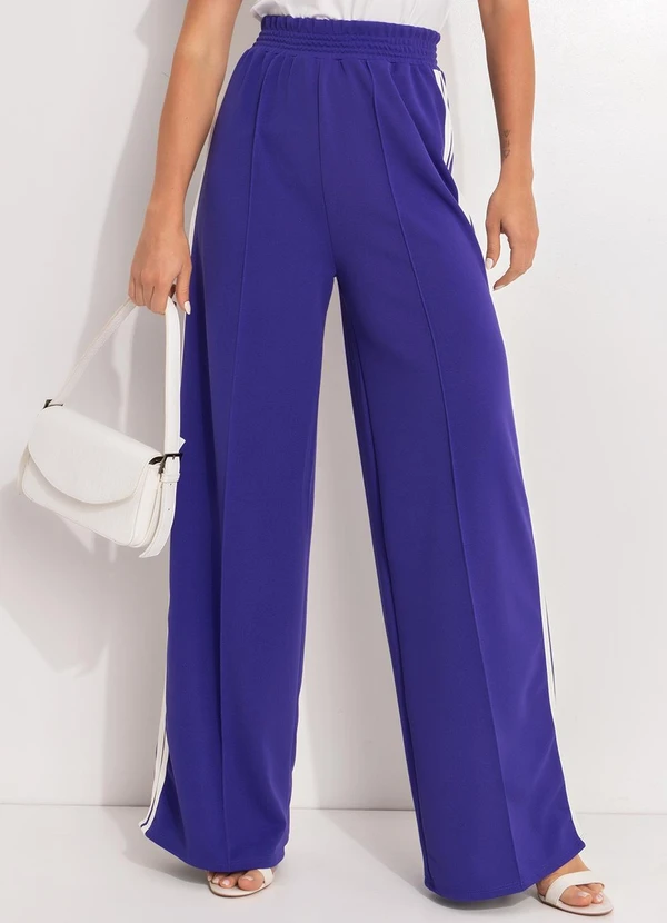 Quintess - Calça Violeta em Malha Crepe