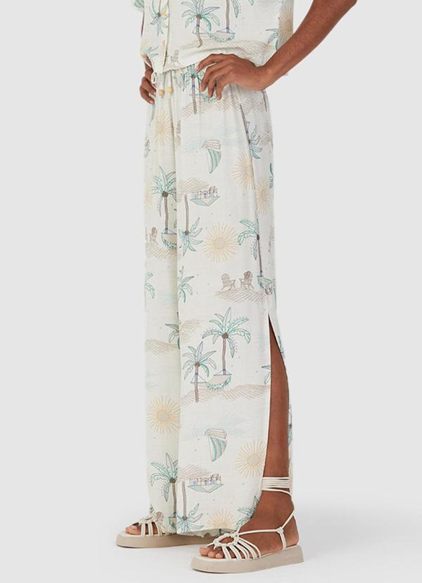 Malwee - Calça Viscose Feminina Bege