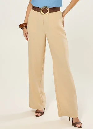 Naguchi - Calca Wide com Bolsos Croissant - NAGUCHI