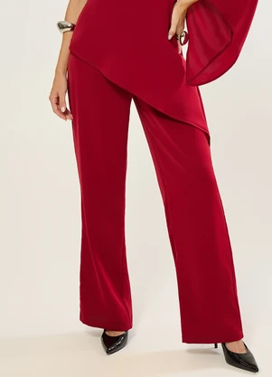 Naguchi - Calca Wide com Bolsos Vermelho Chilly - NAGUCHI