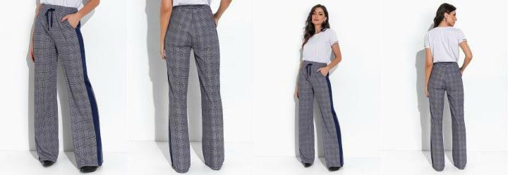 Cala Xadrez Marinho com Detalhe para Amarrar