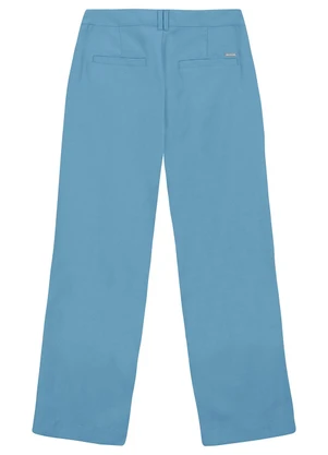 Enfim - Calça Alfaiataria em Viscose Sarjada Azul Claro - ENFIM
