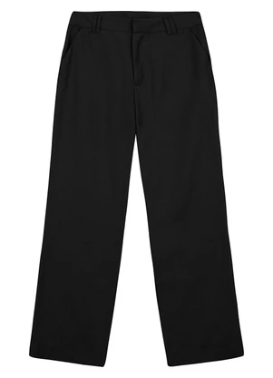 Enfim - Calça Alfaiataria em Viscose Sarjada Preto - ENFIM