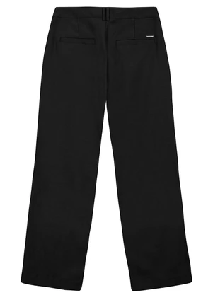 Enfim - Calça Alfaiataria em Viscose Sarjada Preto - ENFIM