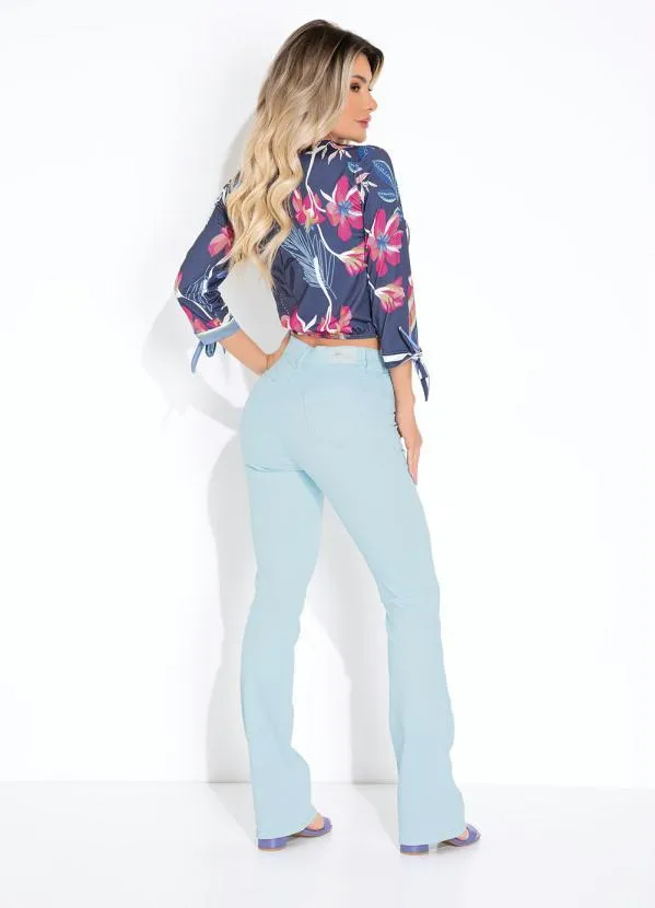 Sawary Jeans - Calça Azul Boot Cut Sawary 4