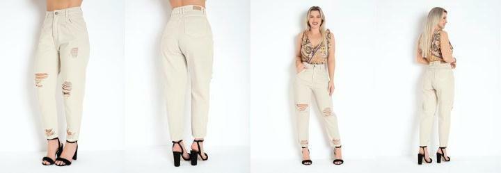 Cala Bege Slouchy com Bolsos Sawary