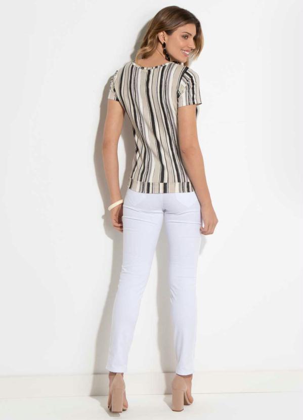 Outlet - Calça Branca Destroyed com Cintura Alta 7