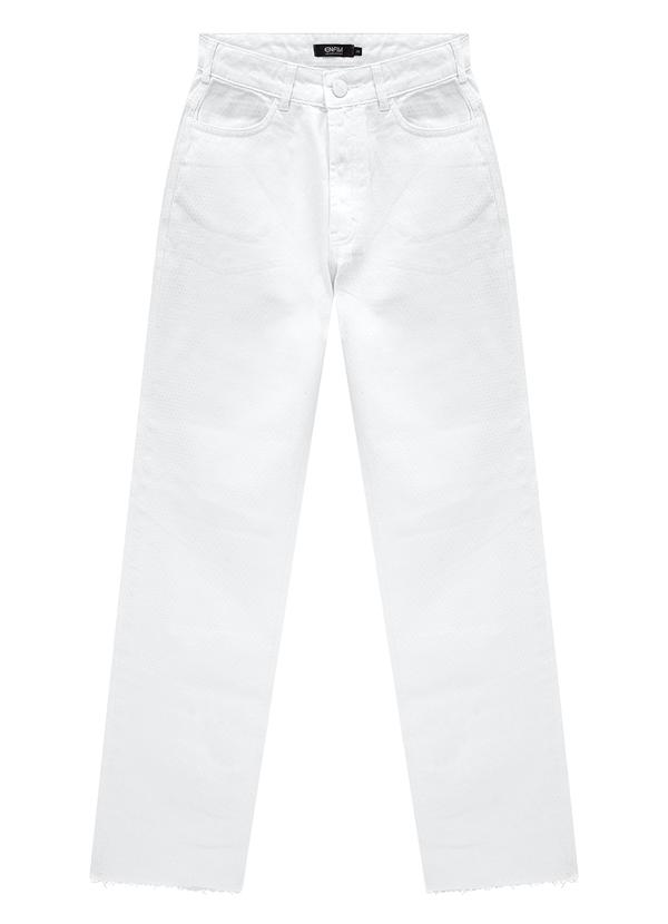 Enfim - Calça Branca Reta Cintura Alta em Sarja 4