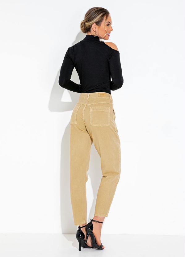 Sawary Jeans - Calça Cáqui Mom Jeans 4