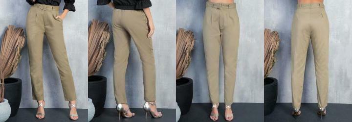 Cala Caqui Reta com Cintura Alta e Cinto